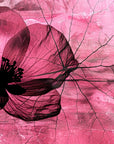 Papier Peint Floral - Fleur Radiographie Rose Vif
