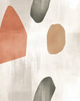 Papier Peint Abstrait - Formes Peintes Beige et Terracotta