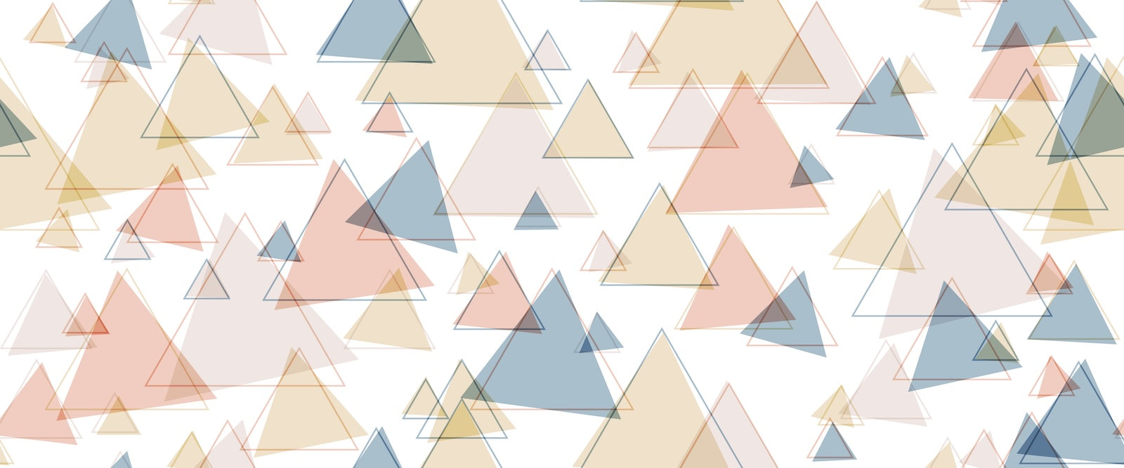 Papier Peint Géométrique - Triangles Pastel Superposés