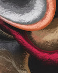 Papier Peint Abstrait - Marbre Liquide Rouge et Or
