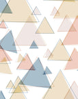Papier Peint Géométrique - Triangles Pastel Superposés