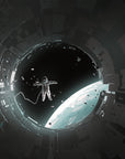 Papier Peint Espace - Astronaute dans le Tunnel Spatial