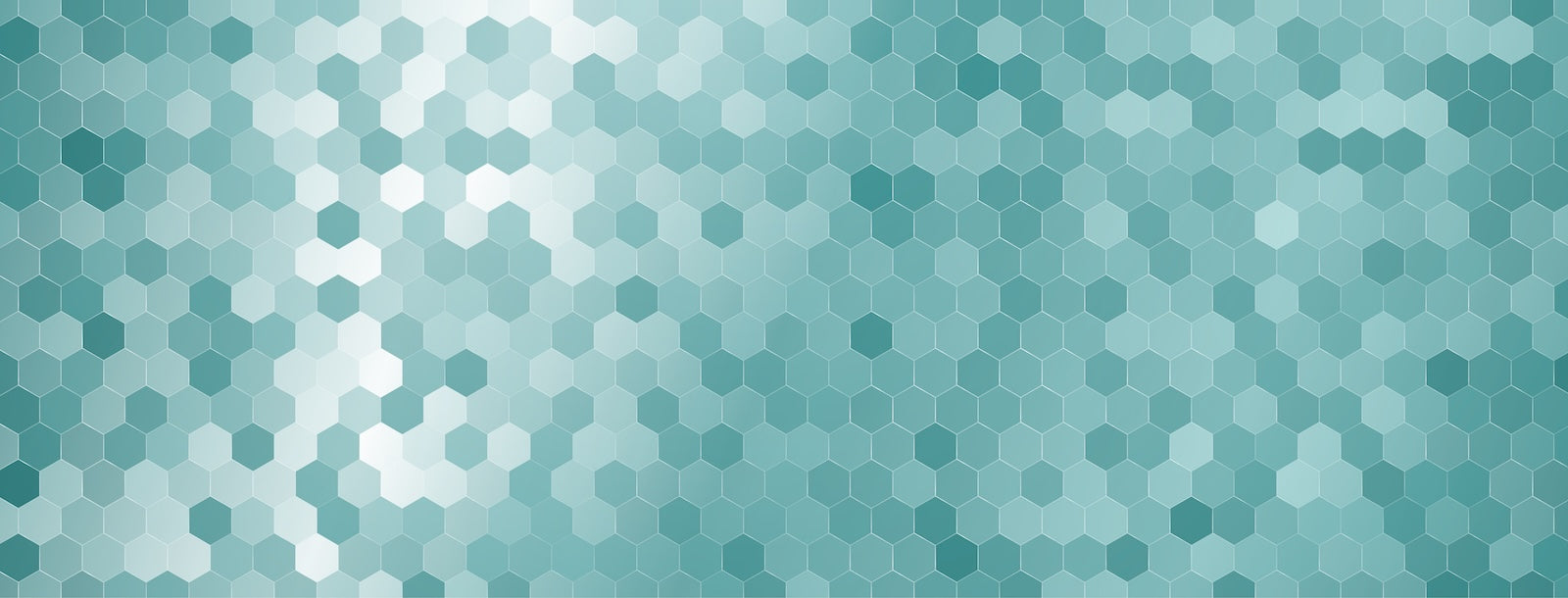 Papier Peint Géométrique - Hexagones Sarcelle Dégradé