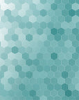 Papier Peint Géométrique - Hexagones Sarcelle Dégradé