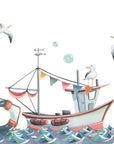 Papier Peint Illustration - Village de Pêcheurs