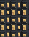 Papier Peint Géométrique - Carrés 3D Noir et Or