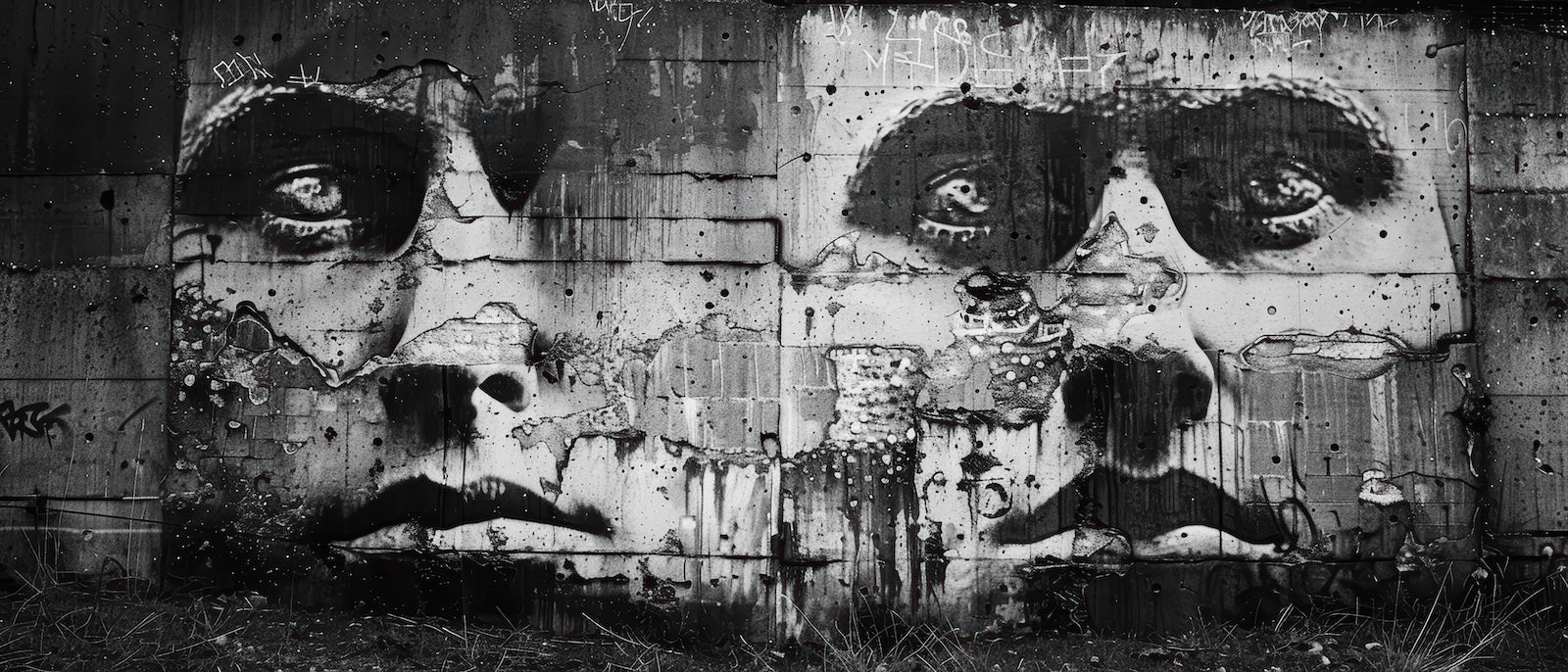 Papier Peint Art Urbain - Regard sur Mur de Béton