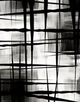 Papier Peint Noir et Blanc - Lignes Entrecroisées Abstraites