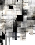 Papier Peint Noir et Blanc - Collage Abstrait Architectural
