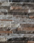 Papier Peint Bois - Planches Patinées Multicolores
