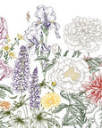 Papier Peint Floral - Jardin Botanique Illustré