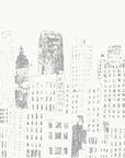 Papier Peint Noir et Blanc - Skyline en Pointillisme