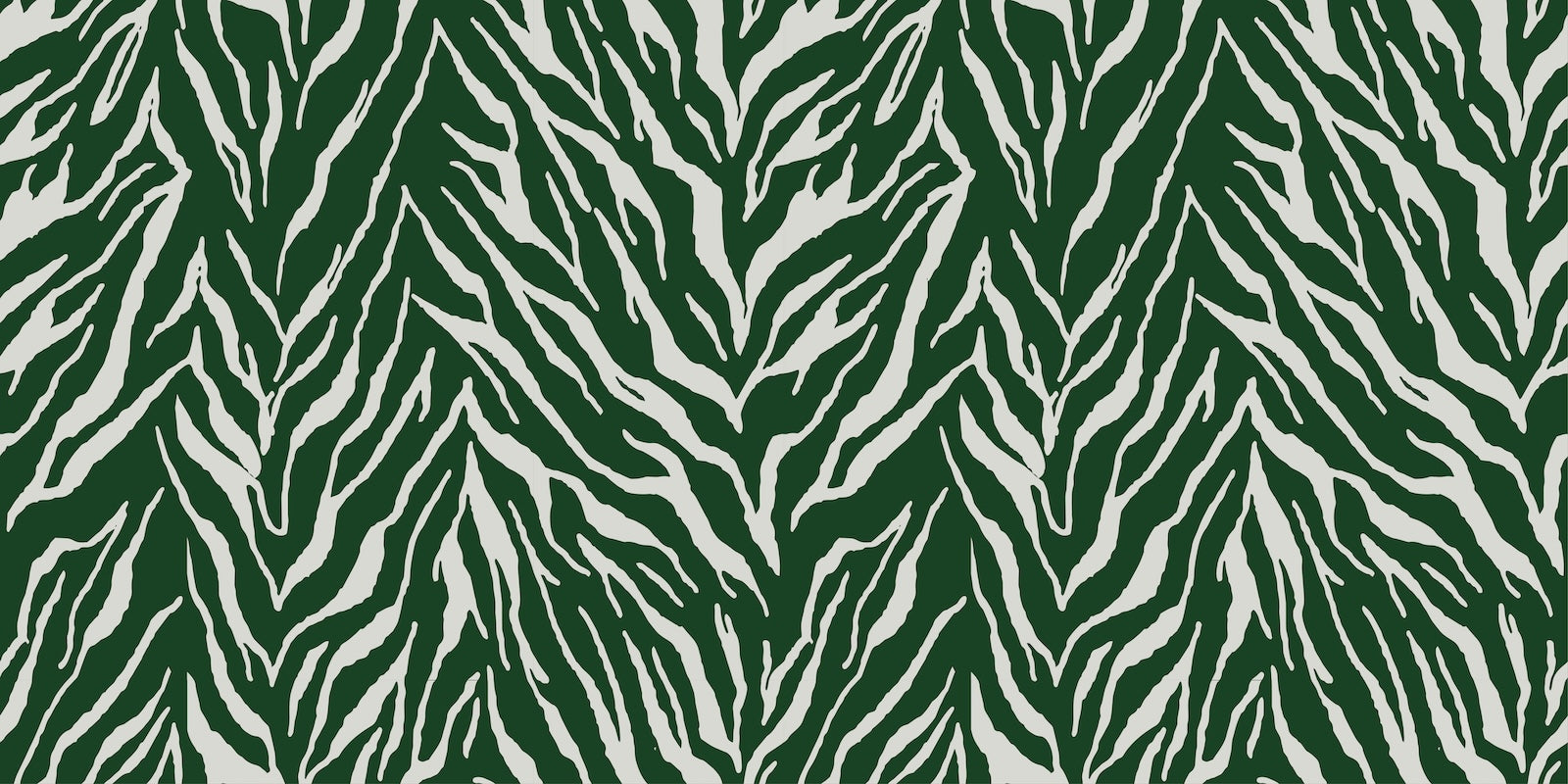 Papier Peint Abstrait - Motif Zébré Vert Émeraude