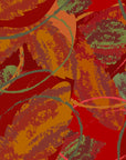 Papier Peint Feuillage - Palette Rouge Flamboyante