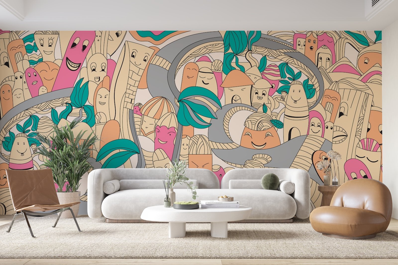 Papier peint 374 - mockup chambre