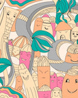 Papier Peint Illustration - Doodle de Personnages Rigolos