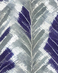 Papier Peint Feuillage - Grandes Feuilles Texturées Violet et Gris