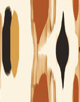Papier Peint Bois - Rayures Peintes Ambre et Noir