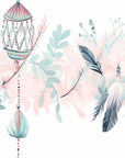 Papier Peint Bohème - Lanternes Attrape-Rêves Pastel