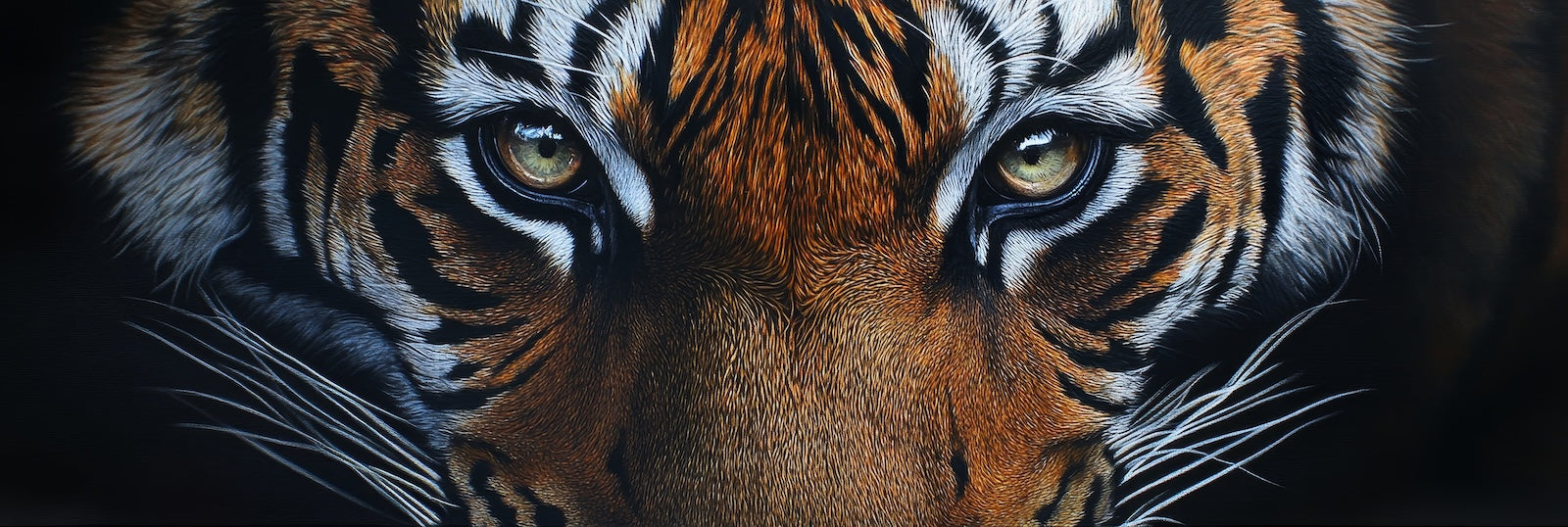 Papier Peint Animaux - Regard Perçant du Tigre