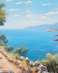 Papier Peint Paysage - Côte Grecque et Baie Bleue