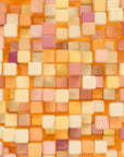 Papier Peint Géométrique - Mosaïque Carrés Ocre