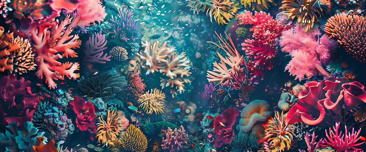 Tapete Unterwasserwelt - Buntes Korallenriff