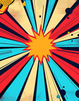 Papier Peint Abstrait - Rayons Colorés Explosion