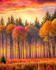 Papier Peint Paysage - Doré Coucher de Soleil