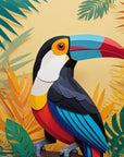 Papier Peint Oiseaux & Rapaces - Toucan Tropical Coloré