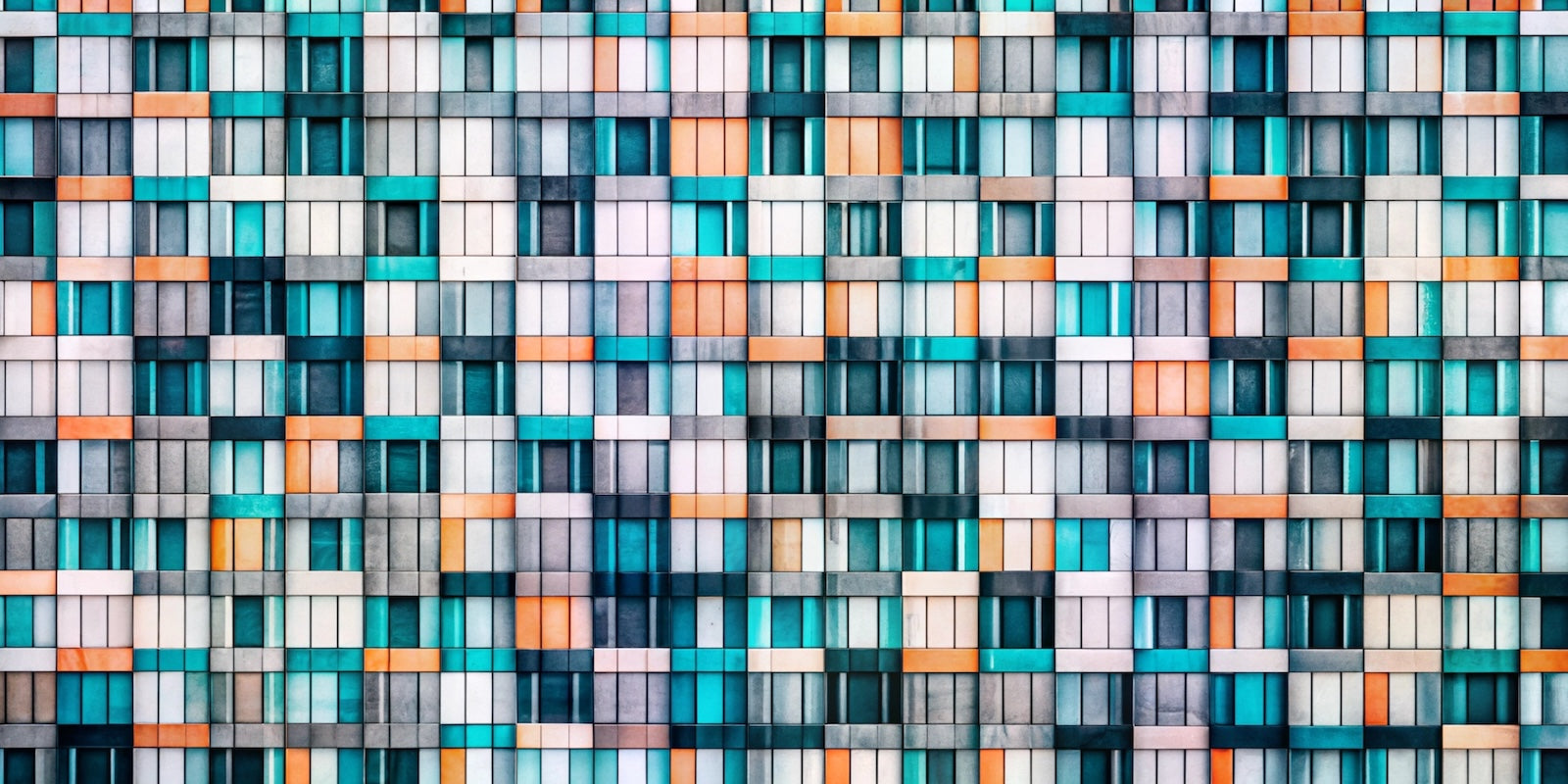 Papier Peint Géométrique - Carreaux Mosaïque