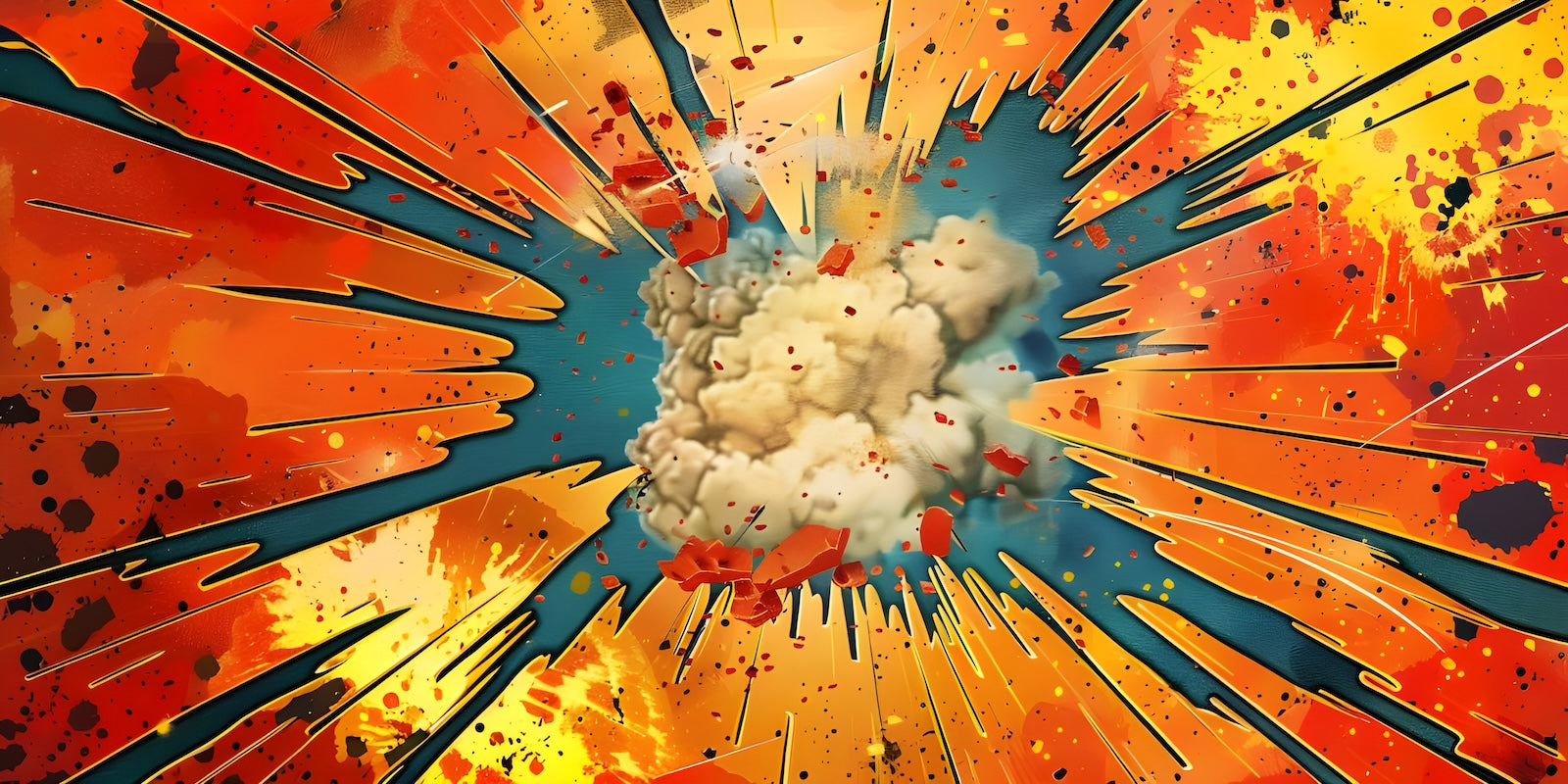 Papier Peint Abstrait - Explosion Colorée