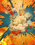 Papier Peint Abstrait - Explosion Colorée