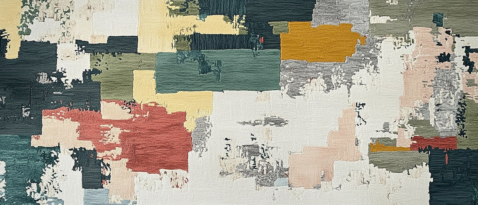 Papier Peint Abstrait - Taches Colorées sur Fond Blanc