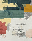 Papier Peint Abstrait - Taches Colorées sur Fond Blanc