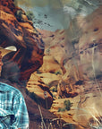 Papier Peint Abstrait - Cowboy Western Coloré