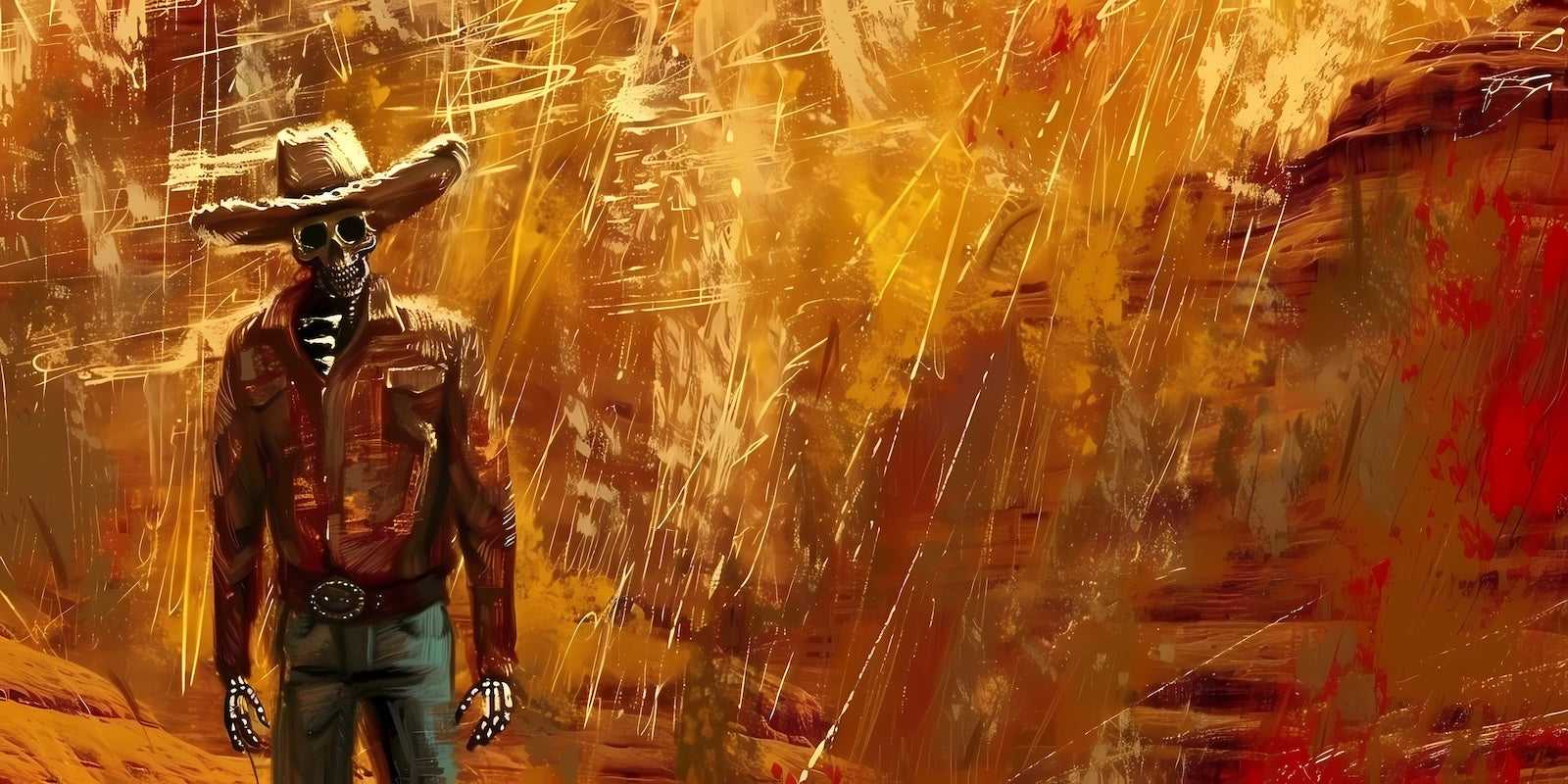 Papier Peint Désert - Cowboy Solitude