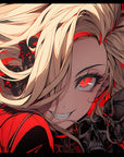 Papier Peint Anime - Personnage Blond Flammes Rouges