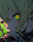 Papier Peint Anime - Personnage Vert Sombre