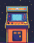 Papier Peint Rétro Gaming - Borne d'Arcade Nocturne