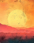 Papier Peint Désert - Coucher Rouge