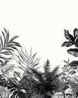 Papier Peint Forêt Noir et Blanc - Pins Grands