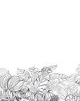 Papier Peint Forêt Noir et Blanc - Dessin Fin
