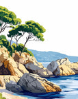 Papier Peint Tropical - Paysage Coloré