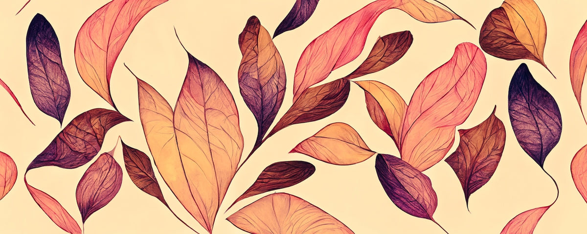 Papier Peint Floral - Feuilles Colorées