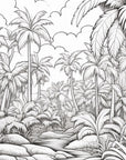 Papier Peint Forêt Noir et Blanc - Dessin Fins