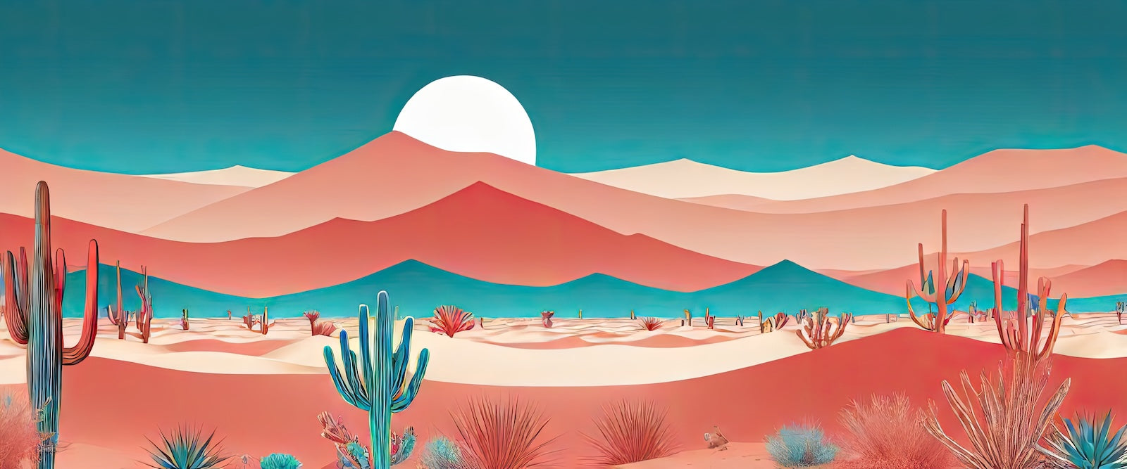 Papier Peint Montagne - Coucher Soleil Vibrant