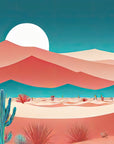 Papier Peint Montagne - Coucher Soleil Vibrant