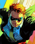 Papier Peint Pop Art - Homme aux Lunettes Colorées