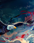 Papier Peint Oiseaux & Rapaces - Aigle Abstrait Coloré
